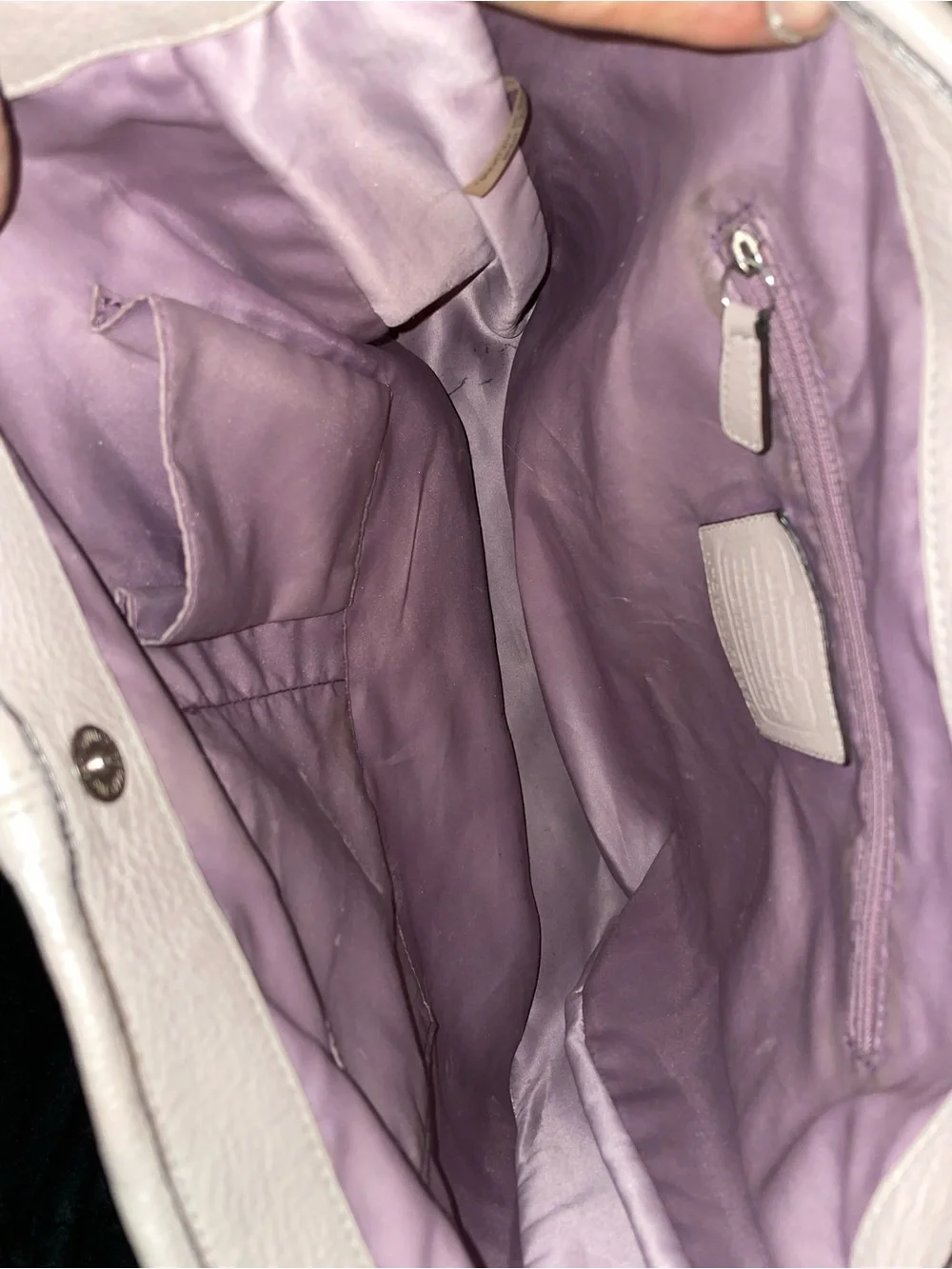 Coach Leather Shoulder Bag - Light Mauve